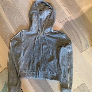 Garage velour cropped hoodie